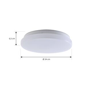 Lindby LED stropné svietidlo Kirkola, 3000 K, Ø 26 cm so senzorom