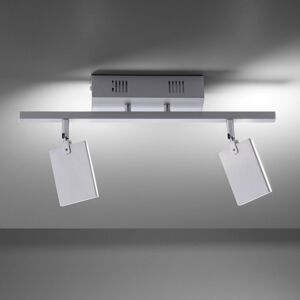 PURE Mira stropné LED 2-pl diaľkové CCT hliník