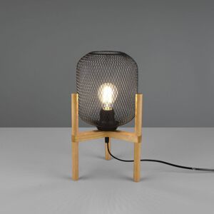 Stolná lampa Calimero s trojnohým dreveným rámom